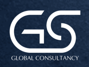 Stylized GS monogram logo above the text'GLOBAL CONSULTANCY'