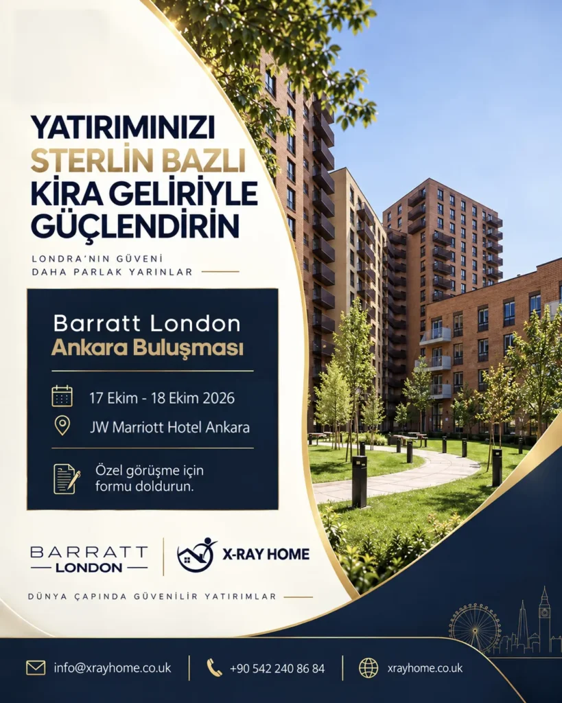 bar-06-10-26 - Xray Home Turkish real estate flyer for Barratt London Ankara Meeting, Oct 17–18, 2026 at JW Marriott Ankara, with RSVP details and contact info.